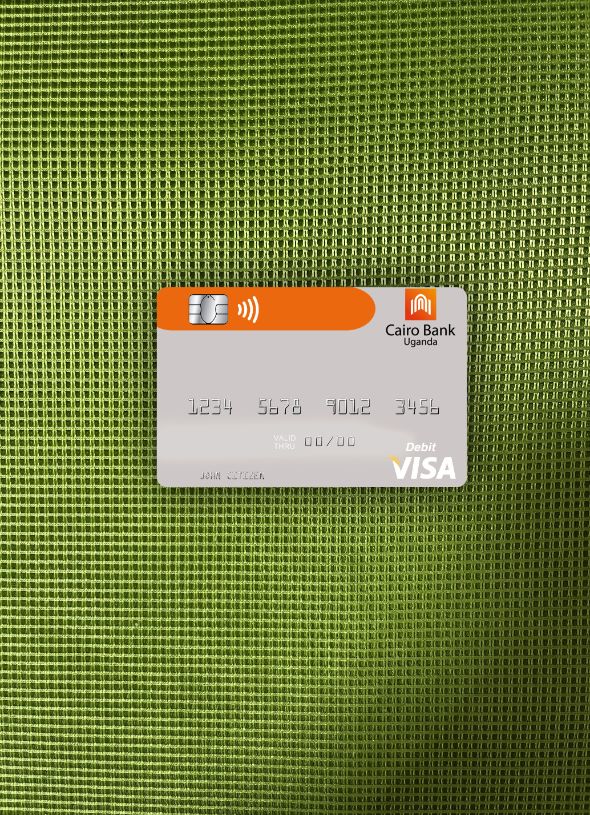 Download Uganda Cairo Bank Uganda visa debit card photolook front Photoshop template